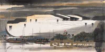 杨明义 2005年作 江南新秋 镜心 68×136cm